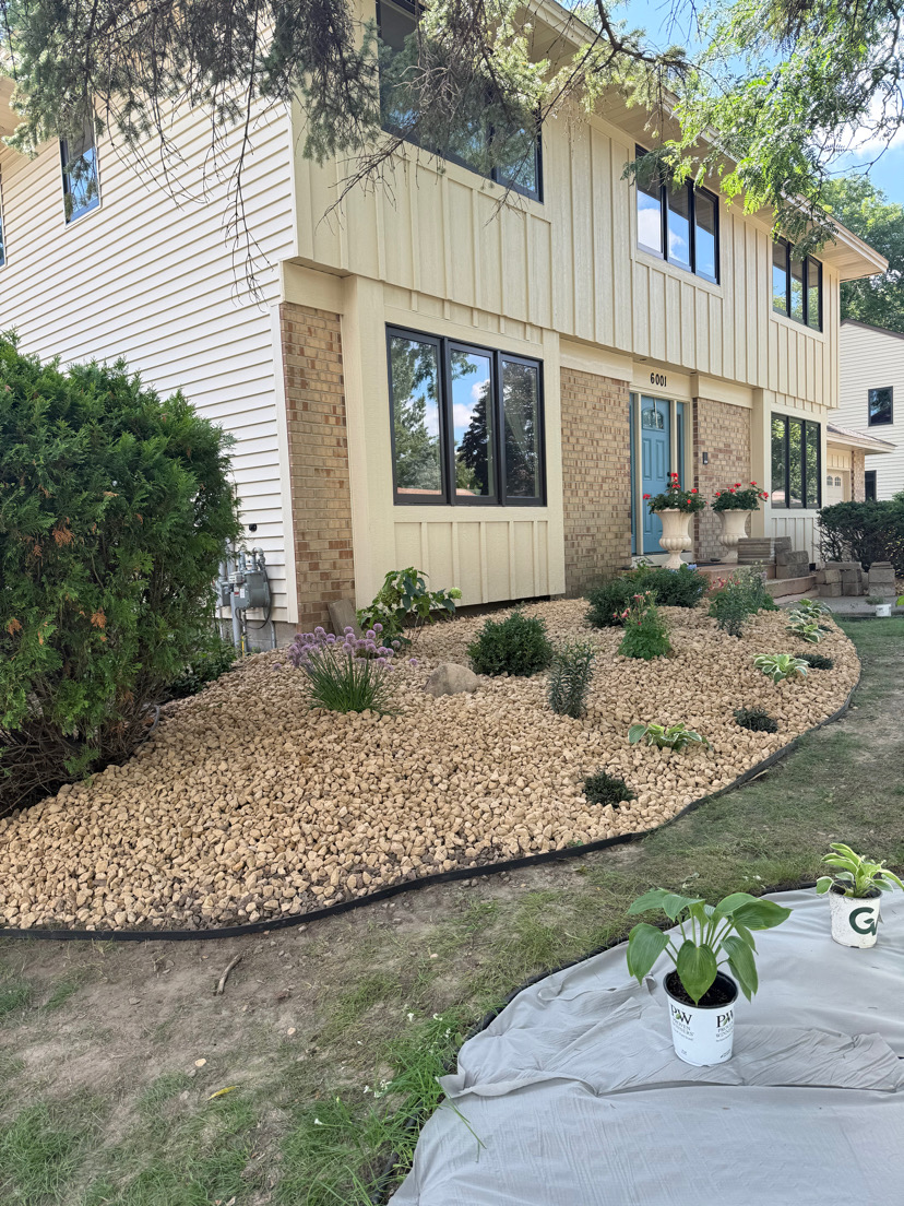 Landscaping after